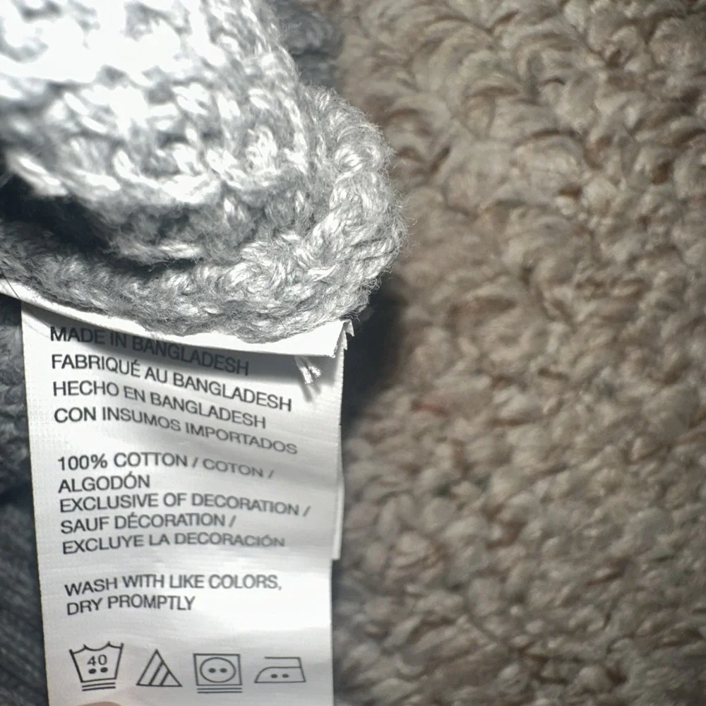 IZOD Men's Sweater Gray Mock Neck Henley Knit Pullover Size‎ Large Cotton EUC